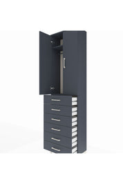 Arges Dolap 2 Raflı 6 Çekmeceli Tek Askılı 60x30x221 - S29M109V5A