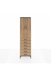Arges Dolap 2 Raflı 6 Çekmeceli Tek Askılı 60x30x221 - S29M109V6A
