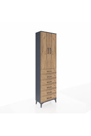 Arges Dolap 2 Raflı 6 Çekmeceli Tek Askılı 60x30x221 - S29M109V6A