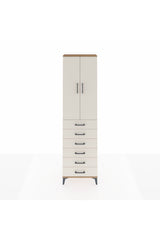 Arges Dolap 2 Raflı 6 Çekmeceli Tek Askılı 60x30x221