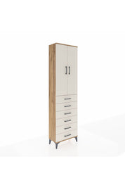 Arges Dolap 2 Raflı 6 Çekmeceli Tek Askılı 60x30x221 - S29M109V7A