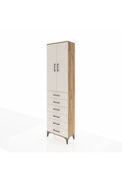 Arges Dolap 2 Raflı 6 Çekmeceli Tek Askılı 60x30x221 - S29M109V7A