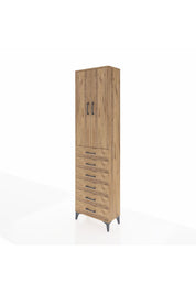 Arges Dolap 2 Raflı 6 Çekmeceli Tek Askılı 60x30x221 - S29M109V9A