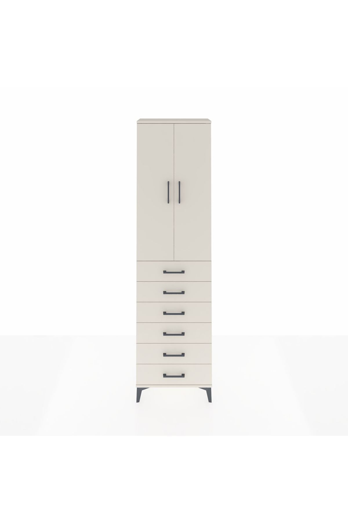 Arges Dolap 3 Raflı 6 Çekmeceli 2 Kapaklı 60x30x221 - S29M110V1A
