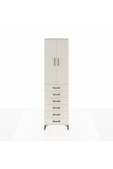 Arges Dolap 3 Raflı 6 Çekmeceli 2 Kapaklı 60x30x221