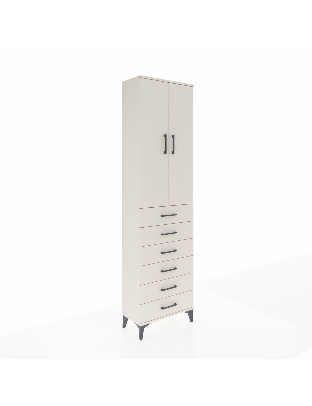 Arges Dolap 3 Raflı 6 Çekmeceli 2 Kapaklı 60x30x221 - S29M110V1A