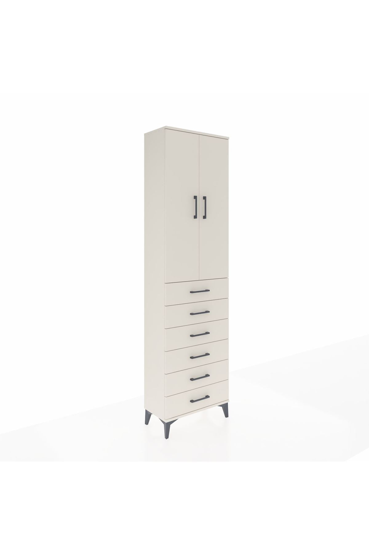 Arges Dolap 3 Raflı 6 Çekmeceli 2 Kapaklı 60x30x221 - S29M110V1A