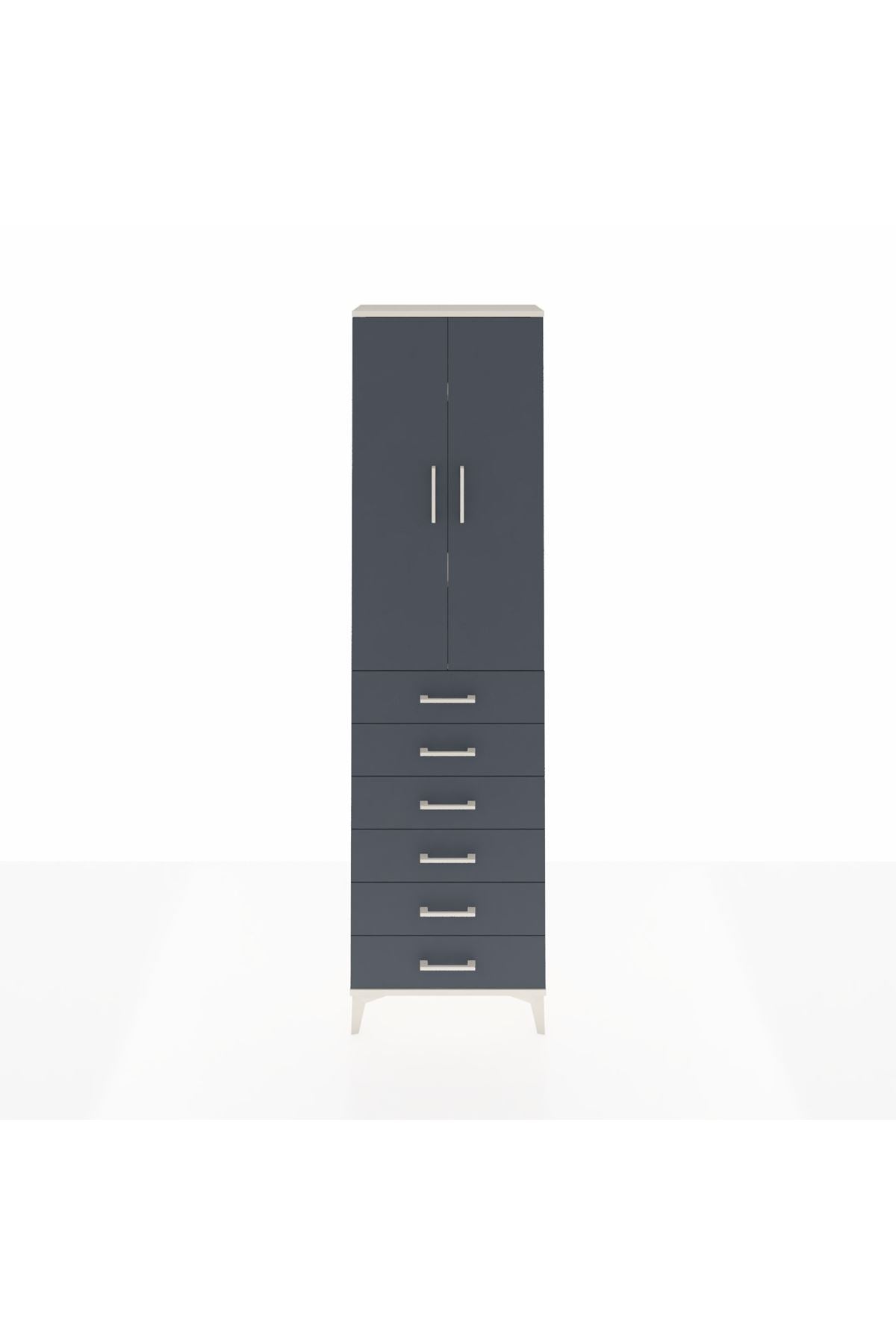 Arges Dolap 3 Raflı 6 Çekmeceli 2 Kapaklı 60x30x221 - S29M110V2A