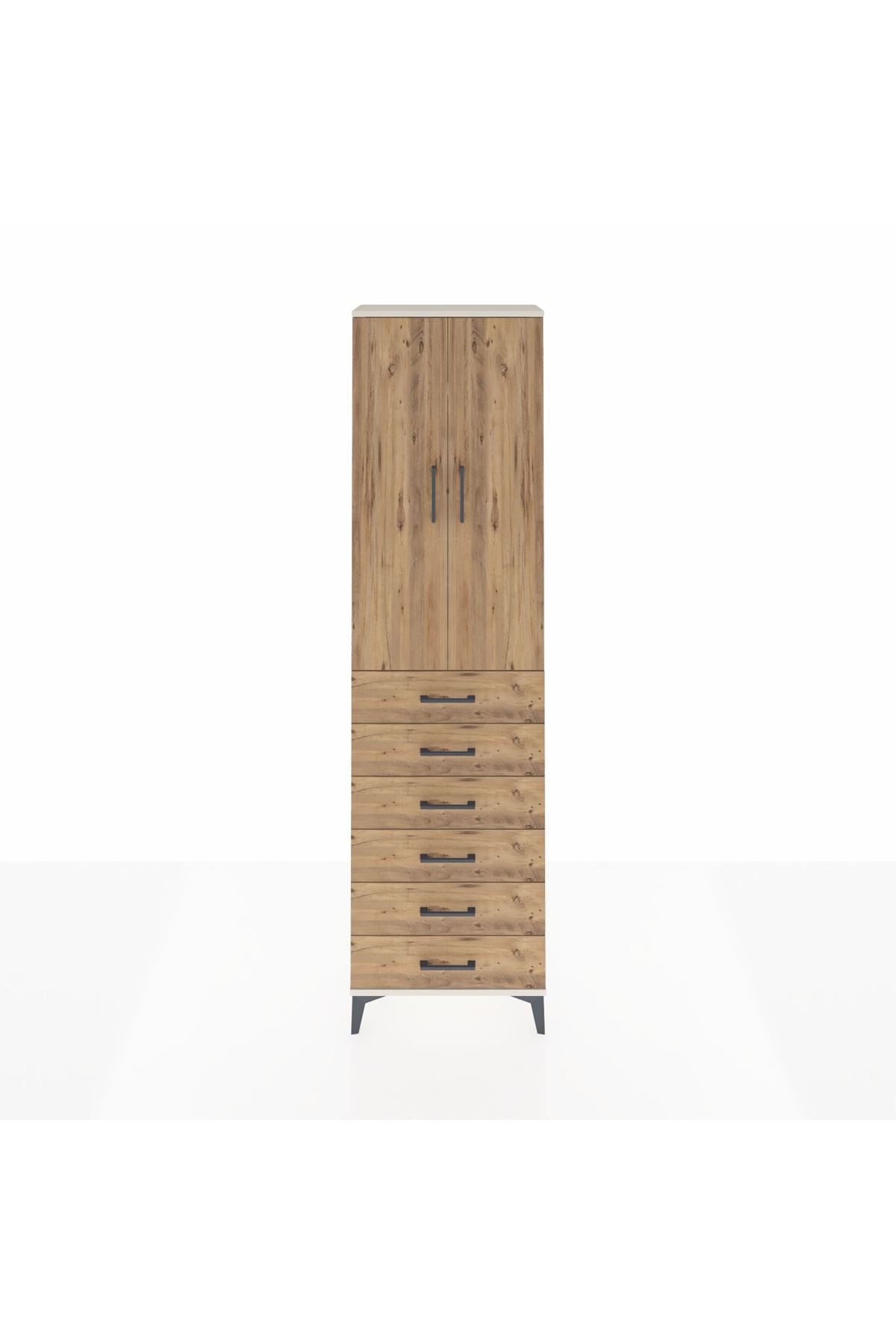 Arges Dolap 3 Raflı 6 Çekmeceli 2 Kapaklı 60x30x221 - S29M110V3A