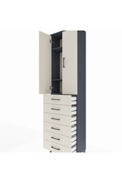 Arges Dolap 3 Raflı 6 Çekmeceli 2 Kapaklı 60x30x221 - S29M110V4A