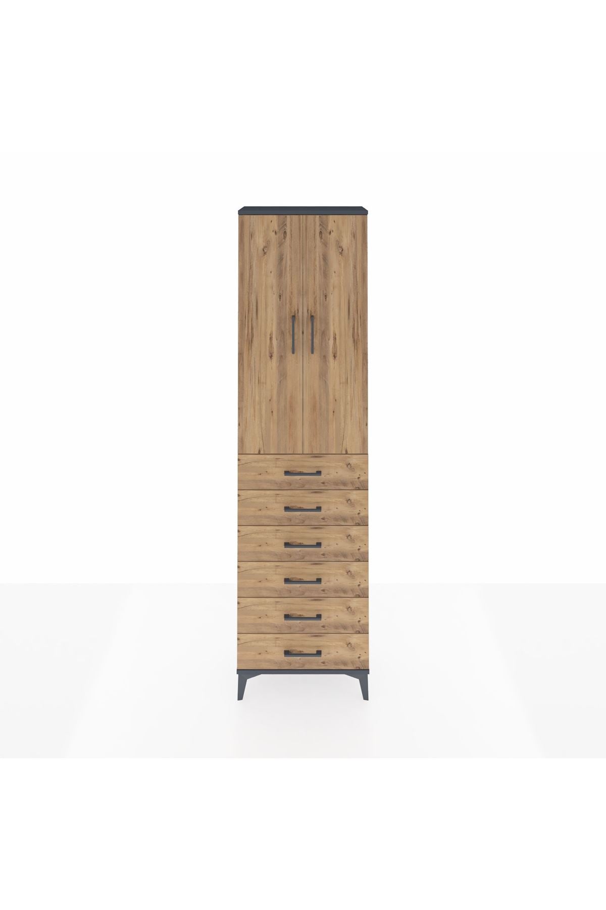 Arges Dolap 3 Raflı 6 Çekmeceli 2 Kapaklı 60x30x221 - S29M110V6A