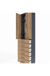 Arges Dolap 3 Raflı 6 Çekmeceli 2 Kapaklı 60x30x221 - S29M110V6A