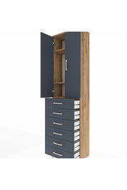 Arges Dolap 3 Raflı 6 Çekmeceli 2 Kapaklı 60x30x221 - S29M110V8A