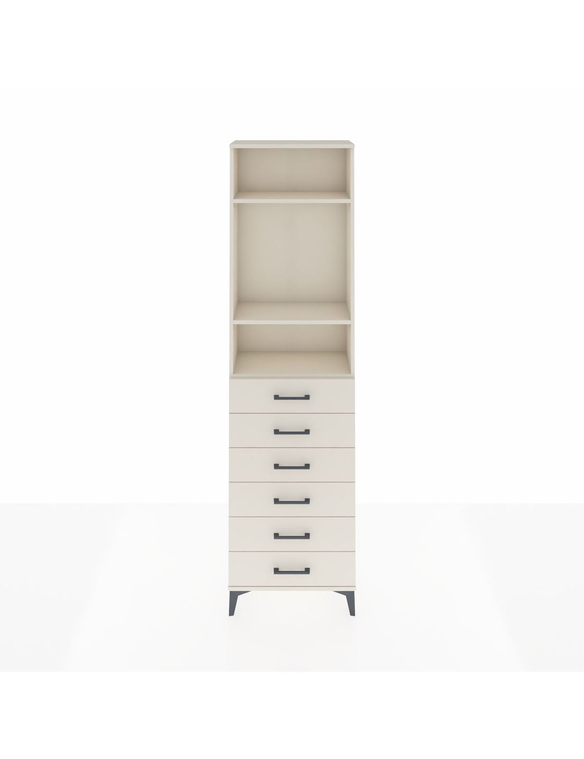 Arges Dolap 3 Raflı 6 Çekmeceli 60x30x221 - S29M111V1A
