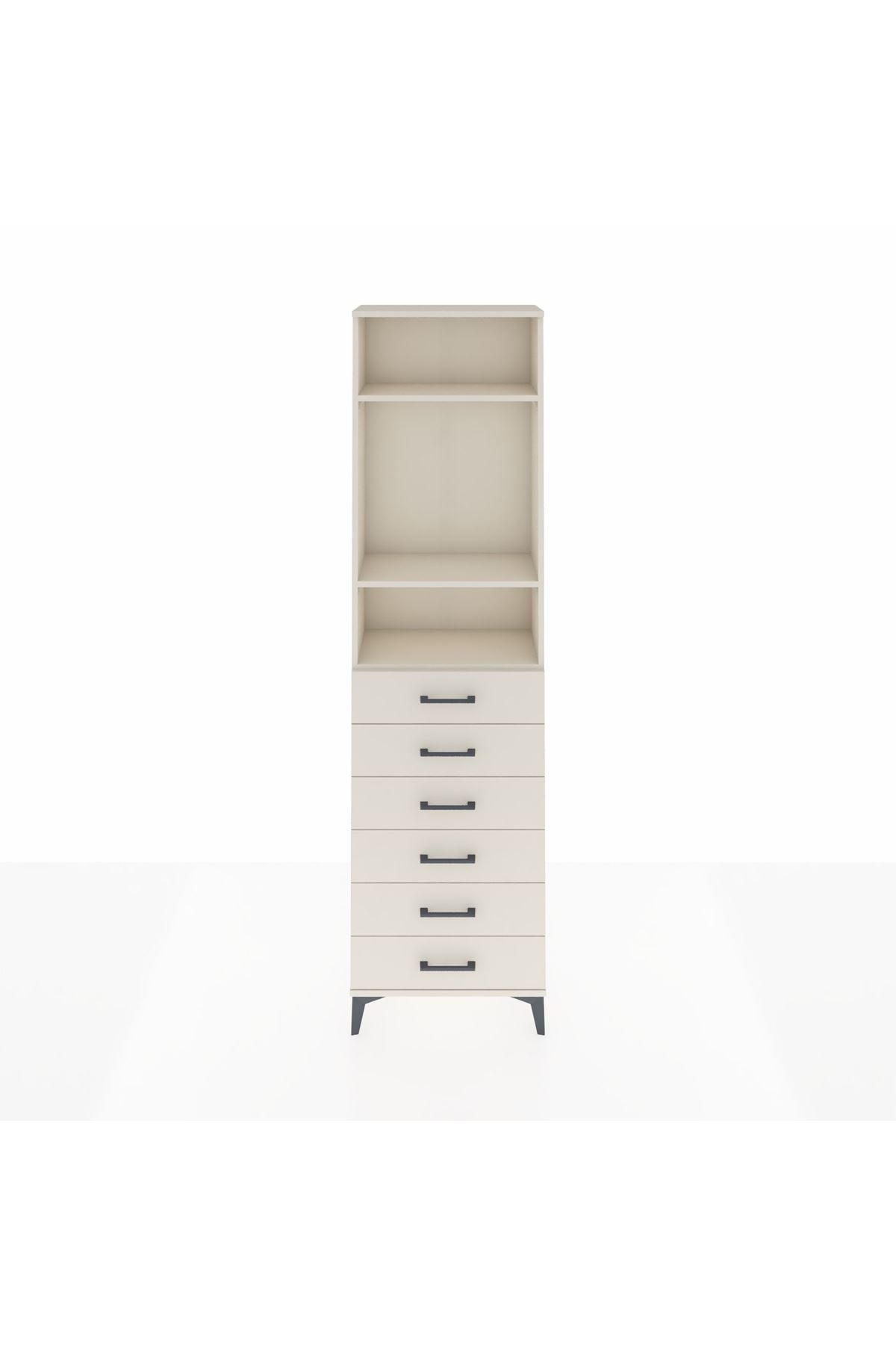 Arges Dolap 3 Raflı 6 Çekmeceli 60x30x221 - S29M111V1A