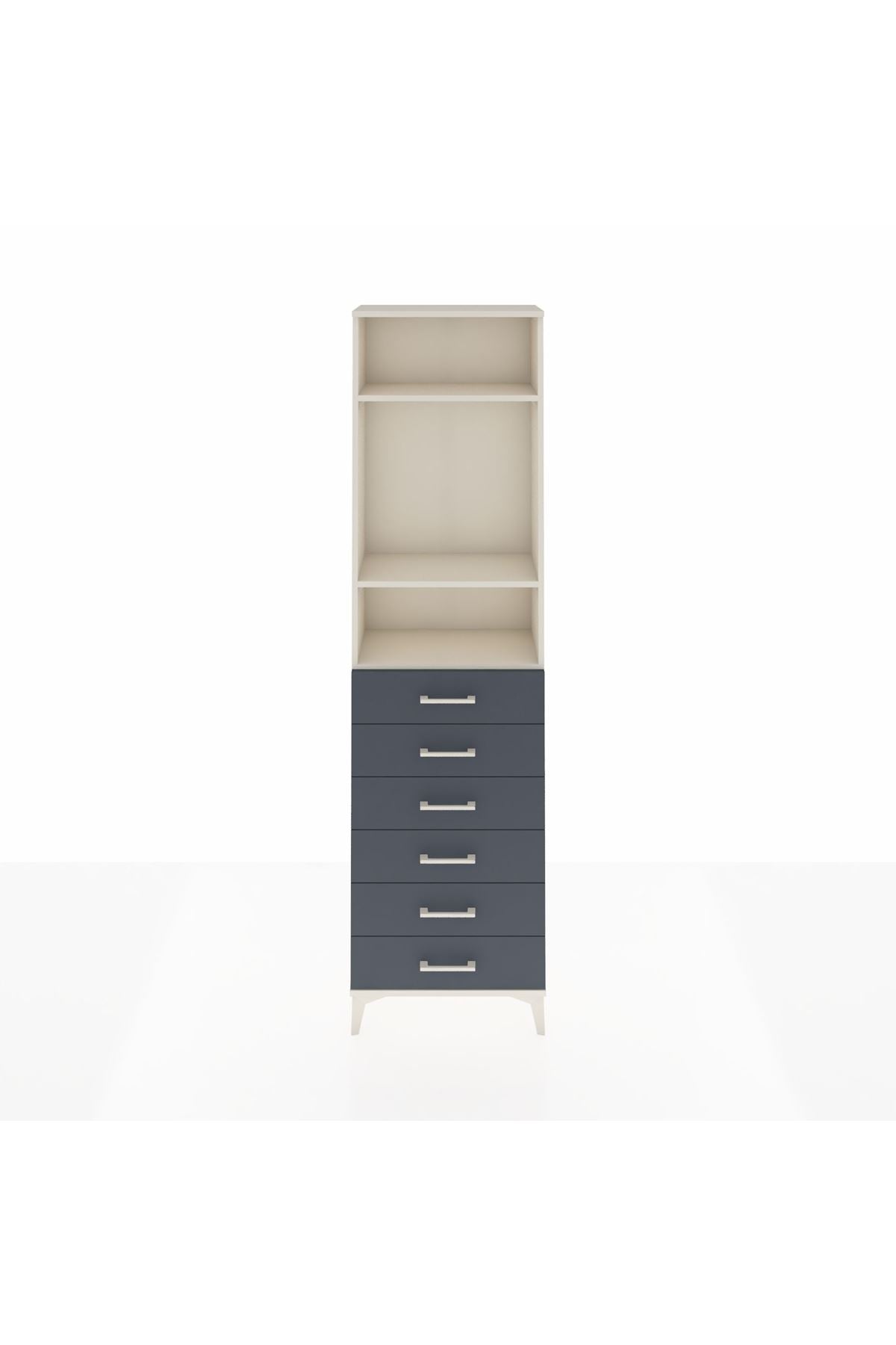Arges Dolap 3 Raflı 6 Çekmeceli 60x30x221 - S29M111V2A