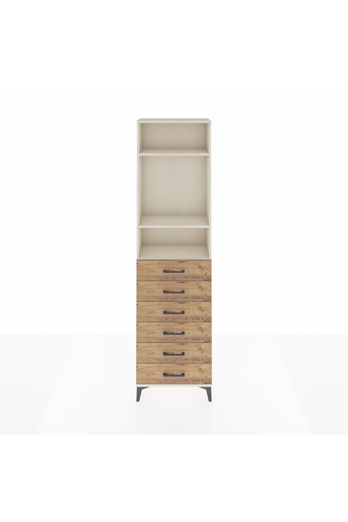 Arges Dolap 3 Raflı 6 Çekmeceli 60x30x221 - S29M111V3A