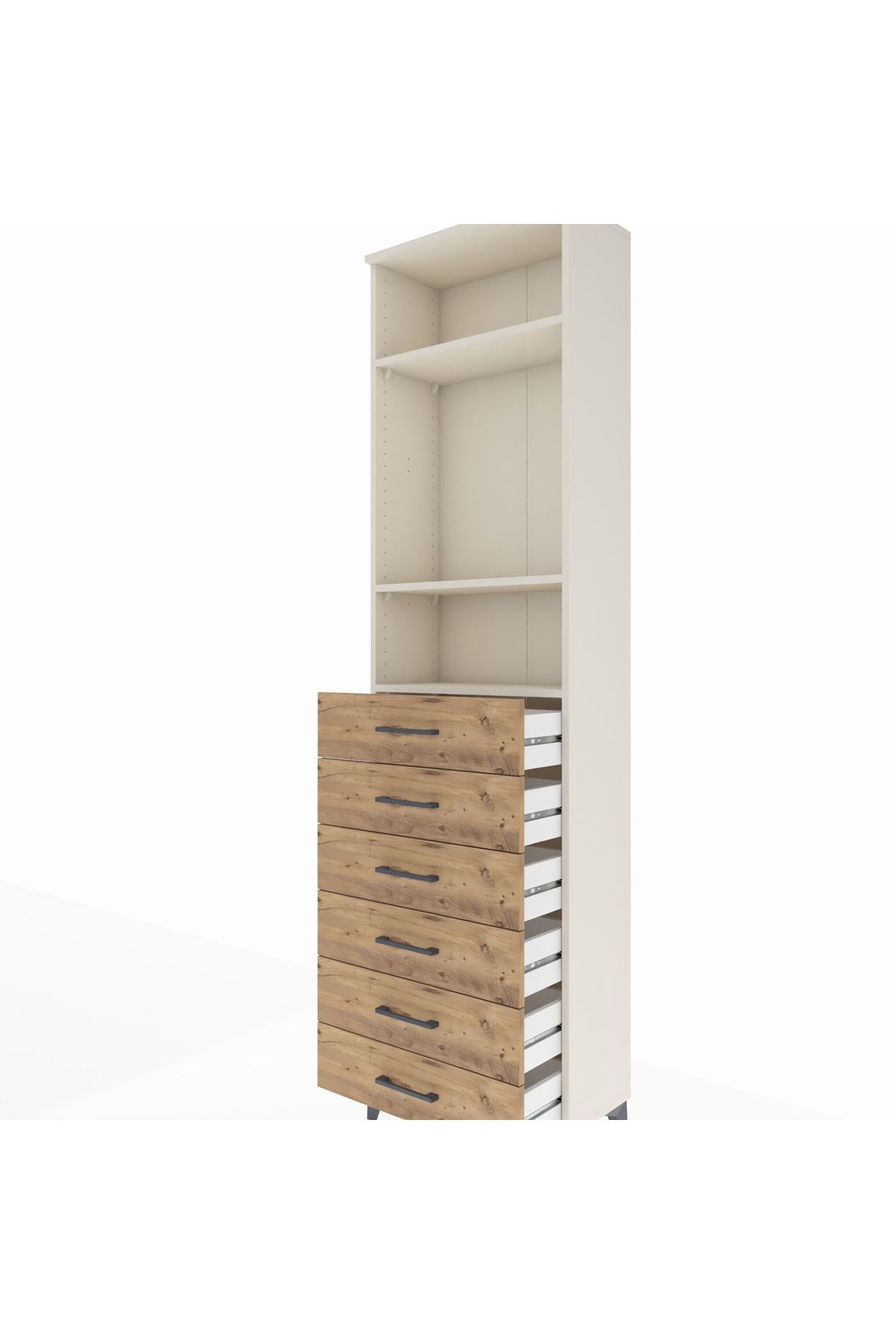 Arges Dolap 3 Raflı 6 Çekmeceli 60x30x221 - S29M111V3A