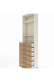 Arges Dolap 3 Raflı 6 Çekmeceli 60x30x221 - S29M111V3A