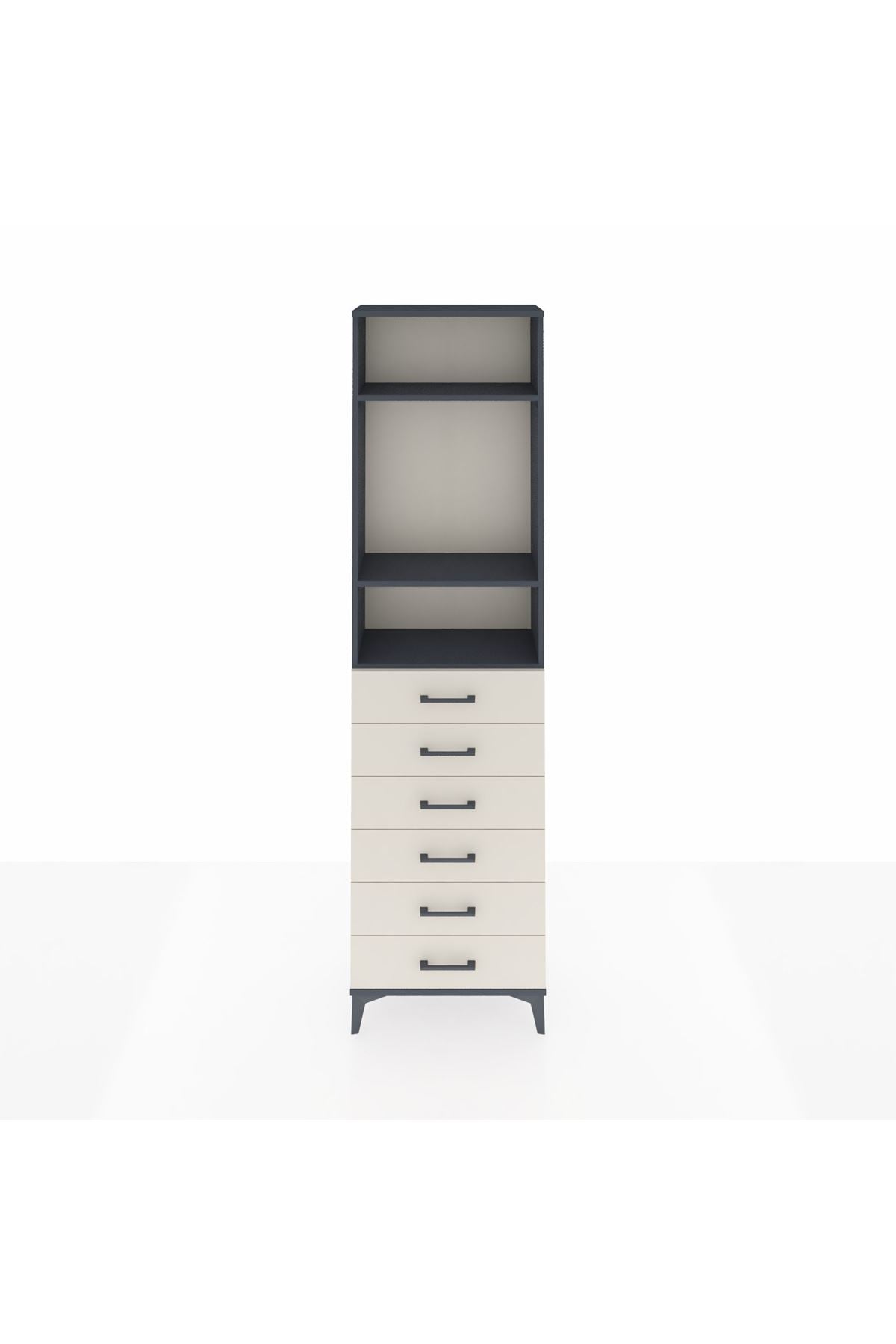 Arges Dolap 3 Raflı 6 Çekmeceli 60x30x221 - S29M111V4A