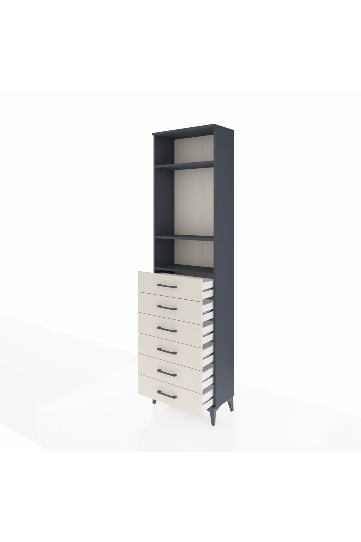 Arges Dolap 3 Raflı 6 Çekmeceli 60x30x221 - S29M111V4A