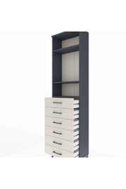 Arges Dolap 3 Raflı 6 Çekmeceli 60x30x221 - S29M111V4A