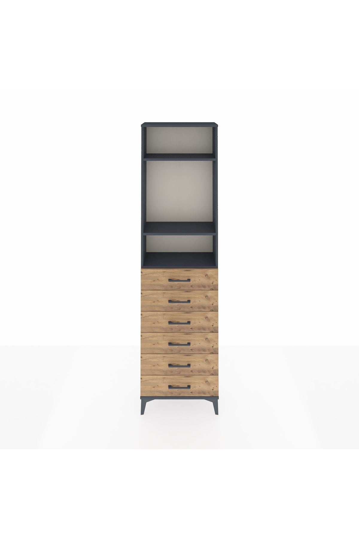 Arges Dolap 3 Raflı 6 Çekmeceli 60x30x221 - S29M111V6A