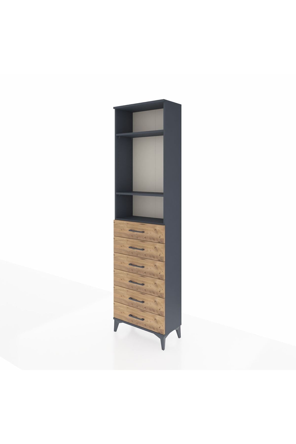 Arges Dolap 3 Raflı 6 Çekmeceli 60x30x221 - S29M111V6A