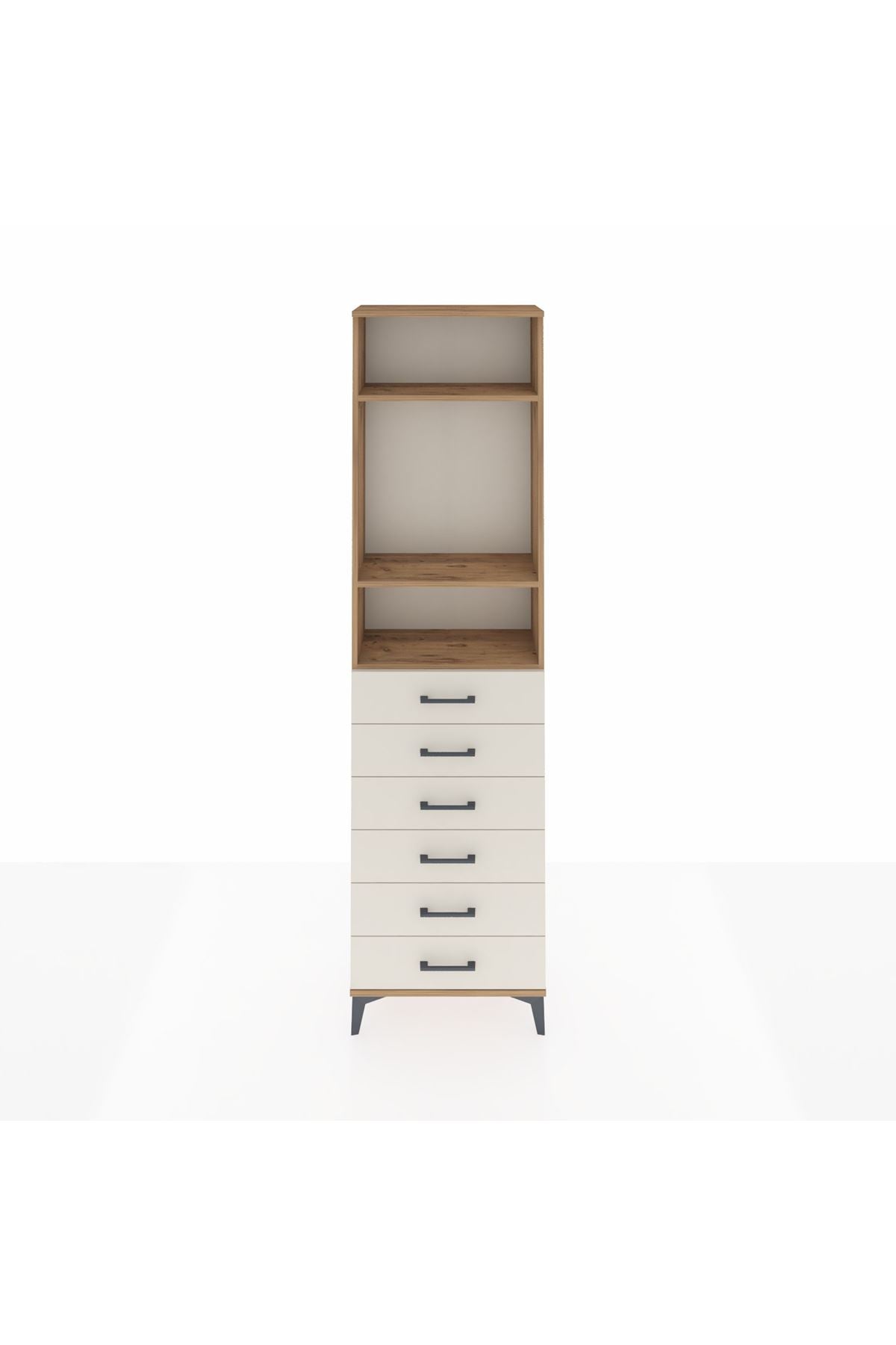 Arges Dolap 3 Raflı 6 Çekmeceli 60x30x221 - S29M111V7A