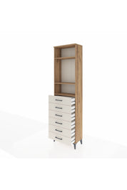 Arges Dolap 3 Raflı 6 Çekmeceli 60x30x221 - S29M111V7A