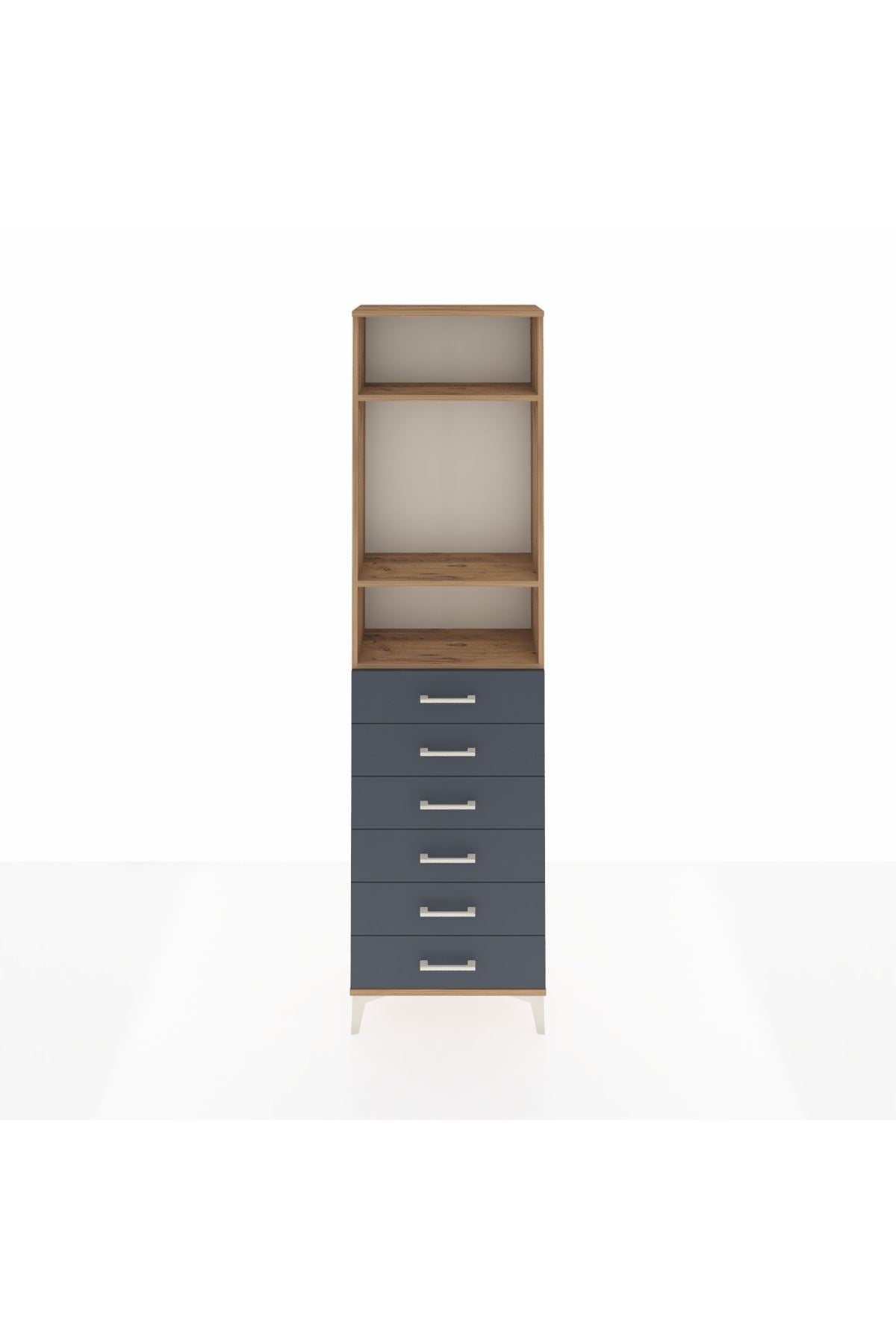Arges Dolap 3 Raflı 6 Çekmeceli 60x30x221 - S29M111V8A