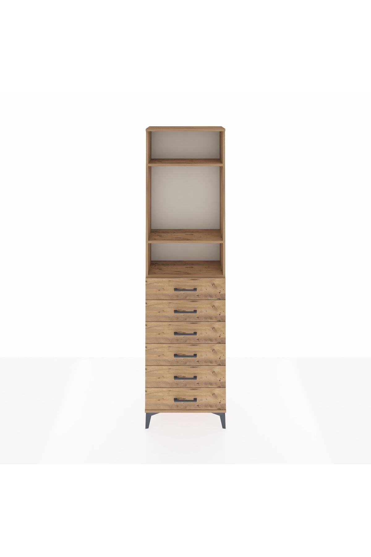 Arges Dolap 3 Raflı 6 Çekmeceli 60x30x221 - S29M111V9A