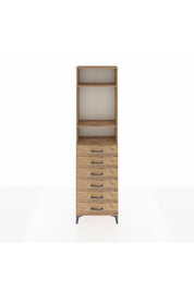 Arges Dolap 3 Raflı 6 Çekmeceli 60x30x221 - S29M111V9A