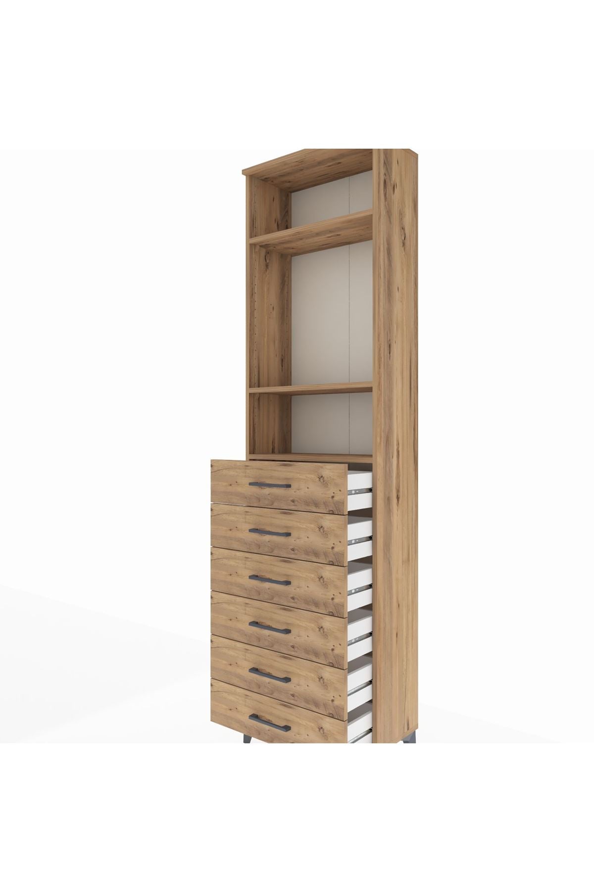 Arges Dolap 3 Raflı 6 Çekmeceli 60x30x221 - S29M111V9A