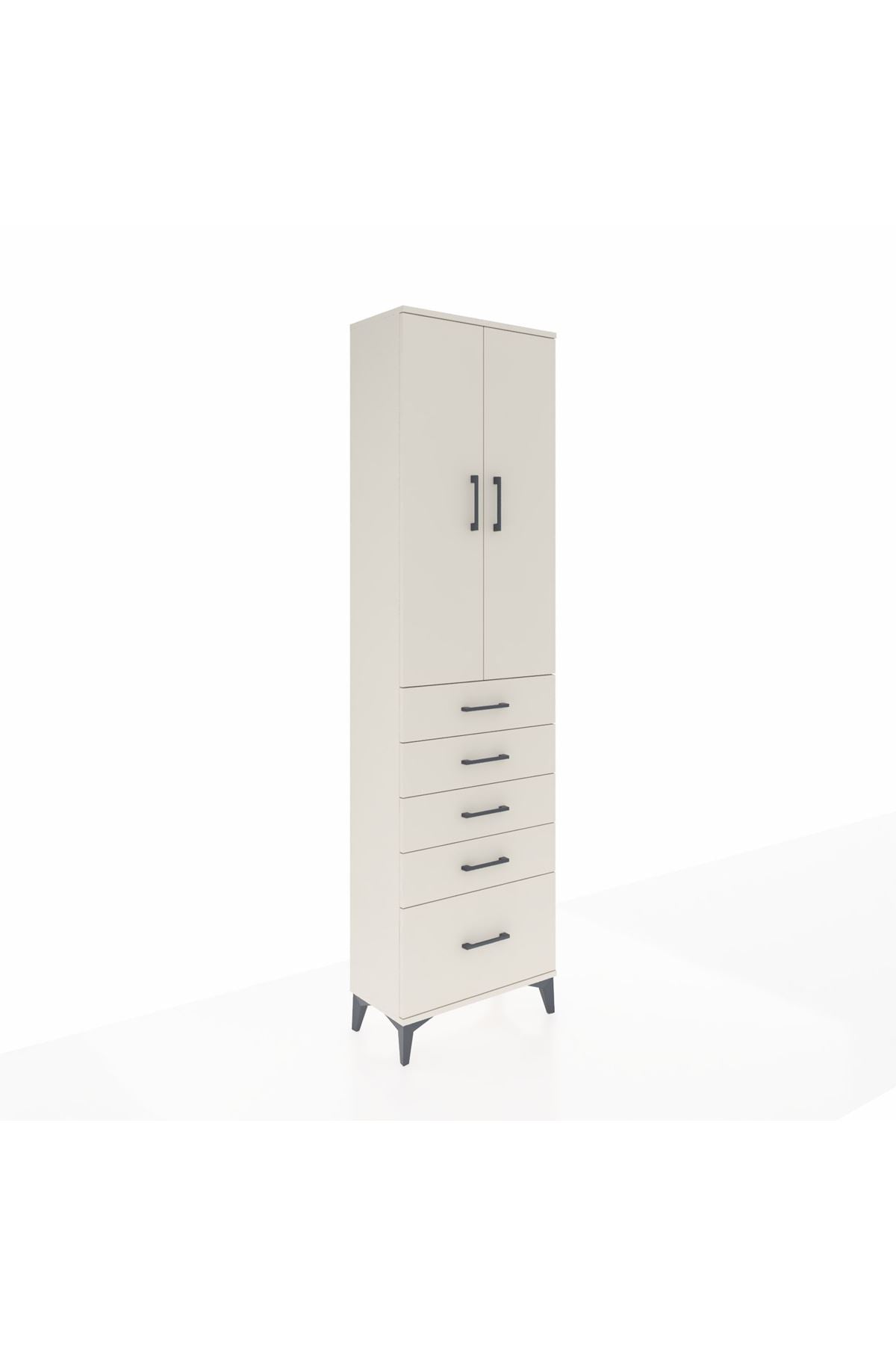 Arges Dolap 2 Raflı 5 Çekmeceli Tek Askılı 60x30x221 - S29M112V1A