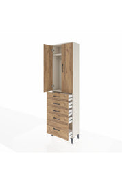 Arges Dolap 2 Raflı 5 Çekmeceli Tek Askılı 60x30x221 - S29M112V3A