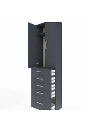 Arges Dolap 2 Raflı 5 Çekmeceli Tek Askılı 60x30x221 - S29M112V5A