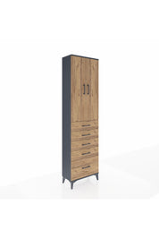 Arges Dolap 2 Raflı 5 Çekmeceli Tek Askılı 60x30x221 - S29M112V6A