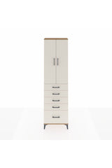 Arges Dolap 2 Raflı 5 Çekmeceli Tek Askılı 60x30x221