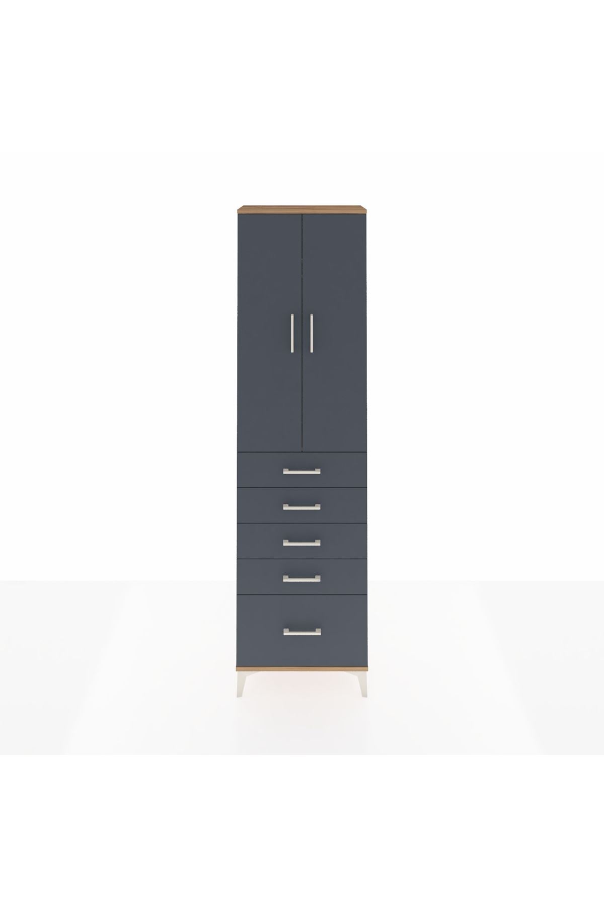 Arges Dolap 2 Raflı 5 Çekmeceli Tek Askılı 60x30x221 - S29M112V8A