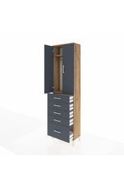 Arges Dolap 2 Raflı 5 Çekmeceli Tek Askılı 60x30x221 - S29M112V8A