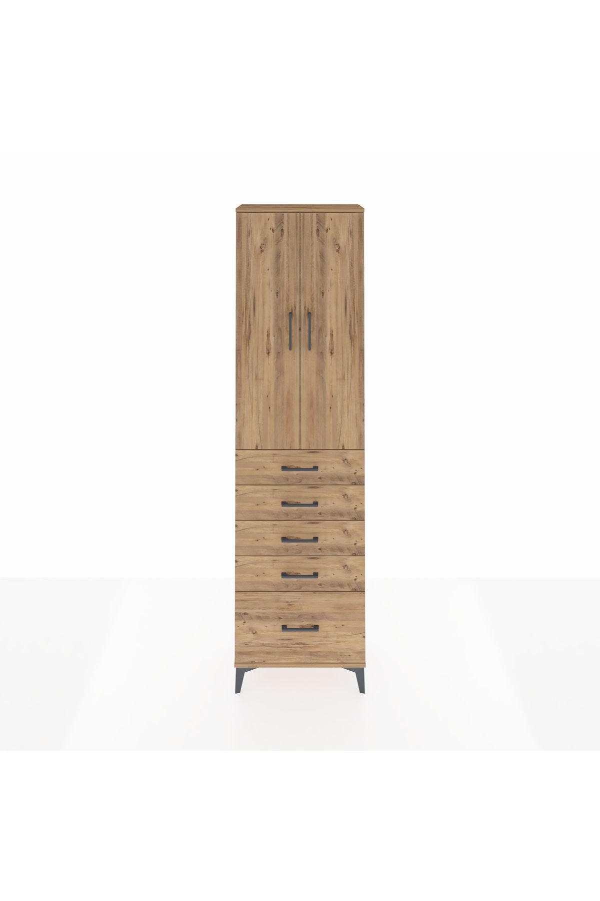 Arges Dolap 2 Raflı 5 Çekmeceli Tek Askılı 60x30x221 - S29M112V9A