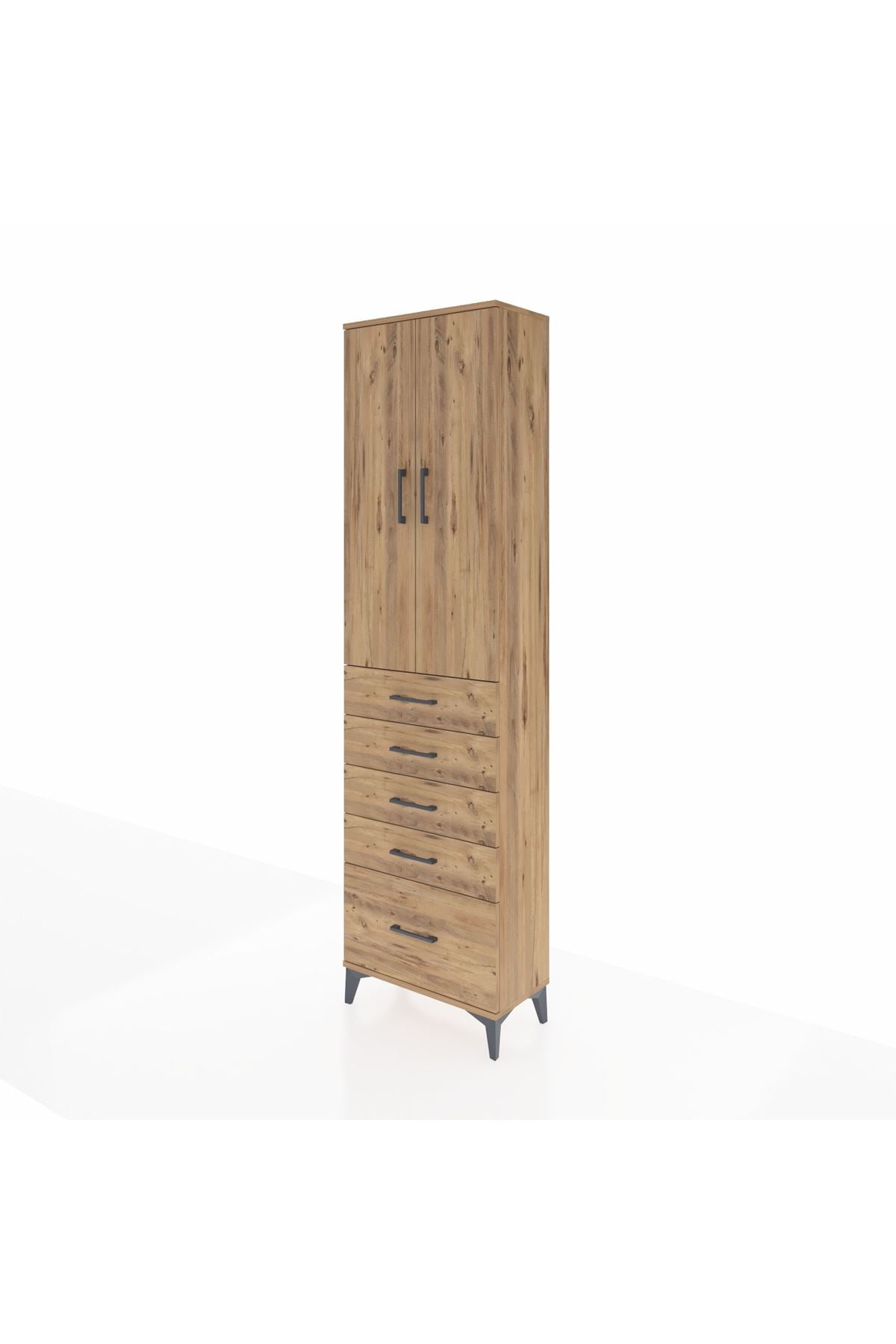 Arges Dolap 2 Raflı 5 Çekmeceli Tek Askılı 60x30x221 - S29M112V9A