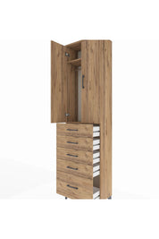 Arges Dolap 2 Raflı 5 Çekmeceli Tek Askılı 60x30x221 - S29M112V9A