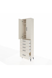 Arges Dolap 3 Raflı 5 Çekmeceli 2 Kapaklı 60x30x221 - S29M113V1A