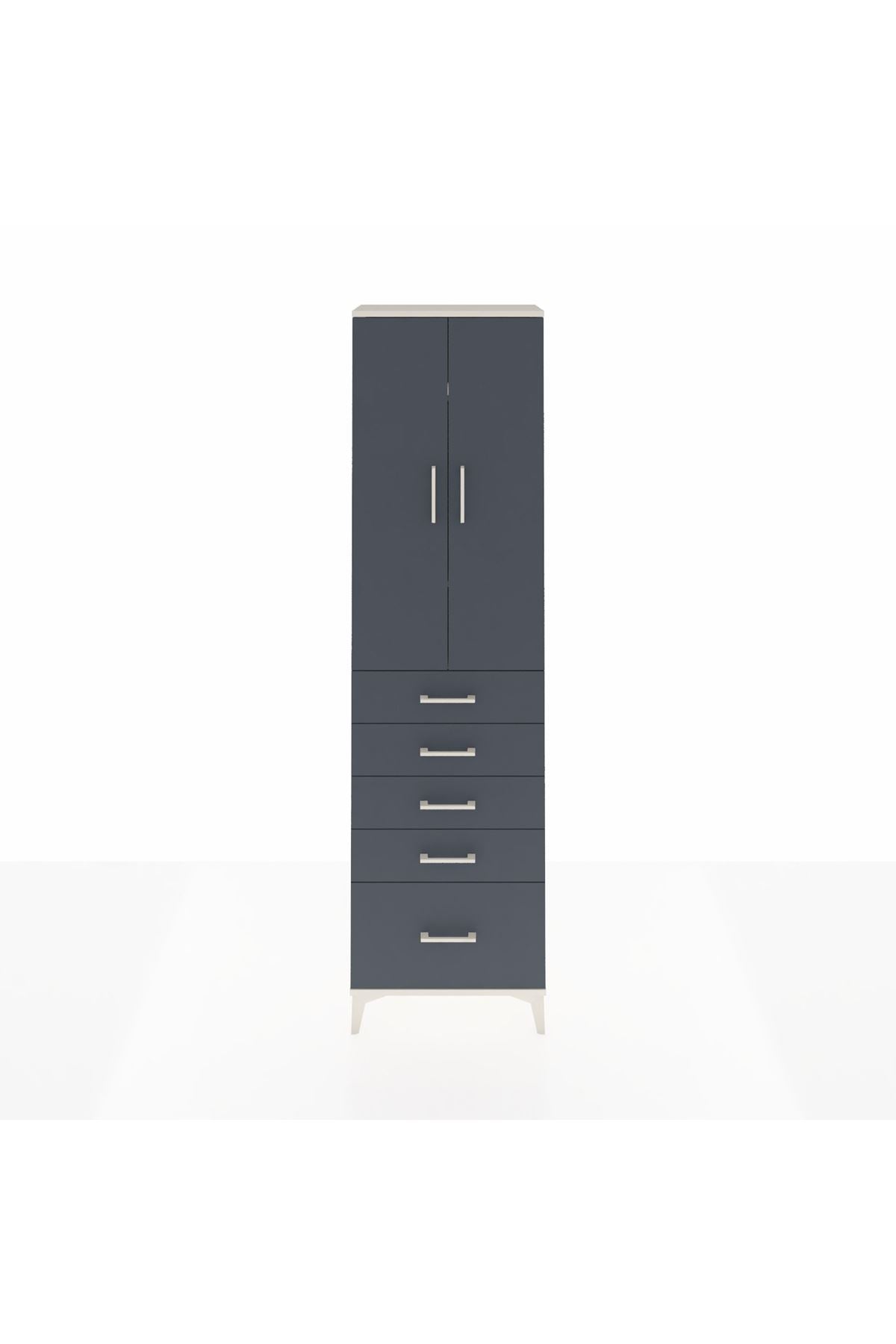 Arges Dolap 3 Raflı 5 Çekmeceli 2 Kapaklı 60x30x221 - S29M113V2A