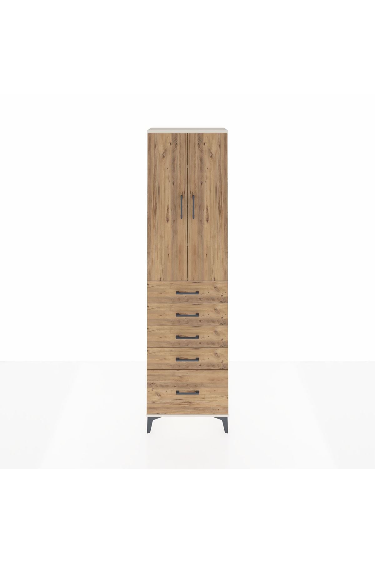 Arges Dolap 3 Raflı 5 Çekmeceli 2 Kapaklı 60x30x221 - S29M113V3A