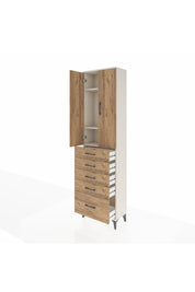 Arges Dolap 3 Raflı 5 Çekmeceli 2 Kapaklı 60x30x221 - S29M113V3A