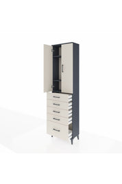 Arges Dolap 3 Raflı 5 Çekmeceli 2 Kapaklı 60x30x221 - S29M113V4A
