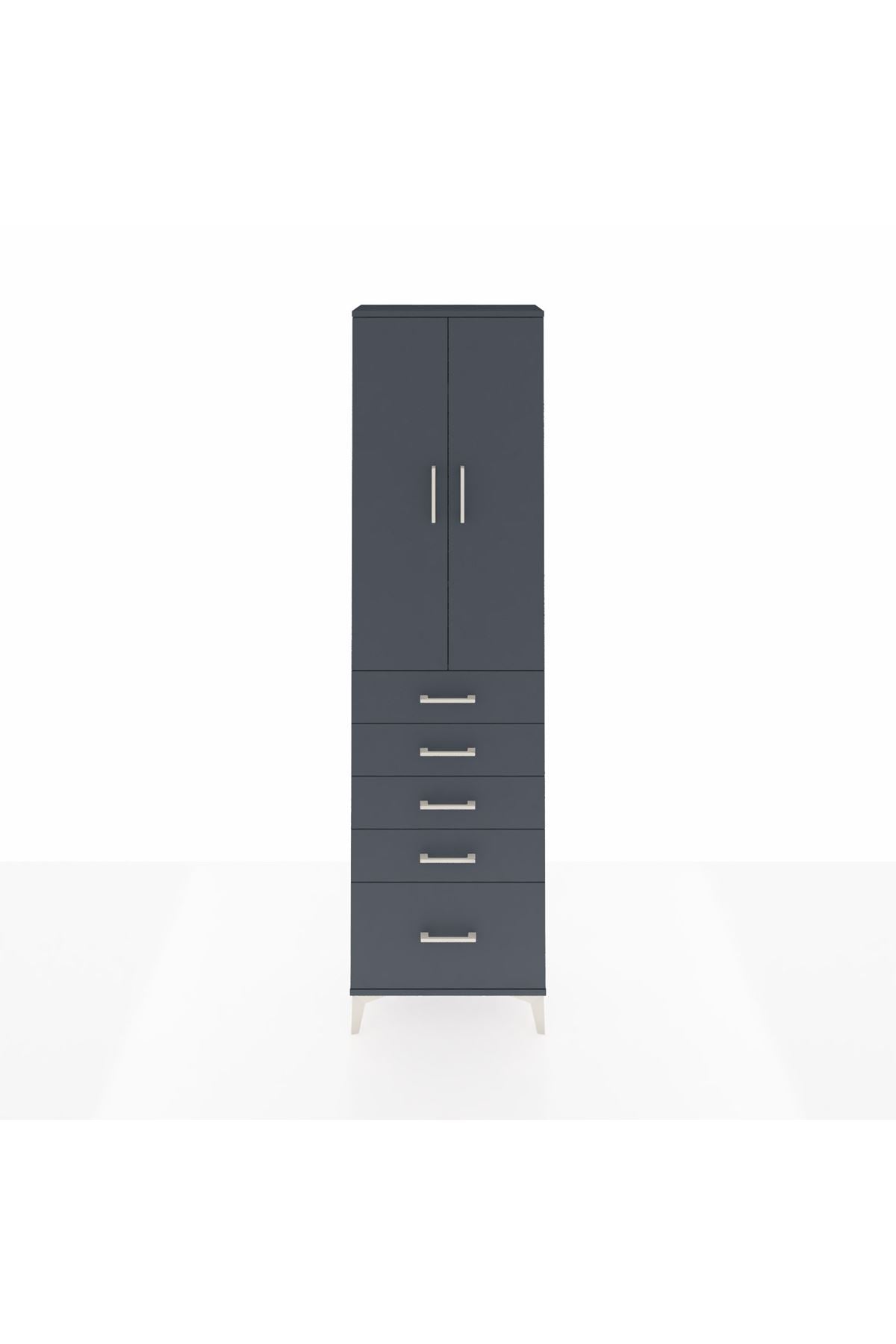 Arges Dolap 3 Raflı 5 Çekmeceli 2 Kapaklı 60x30x221 - S29M113V5A